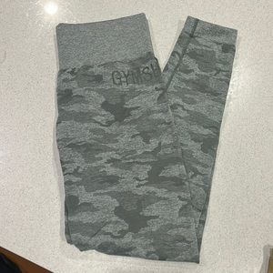 Green Camo Gymshark Leggings